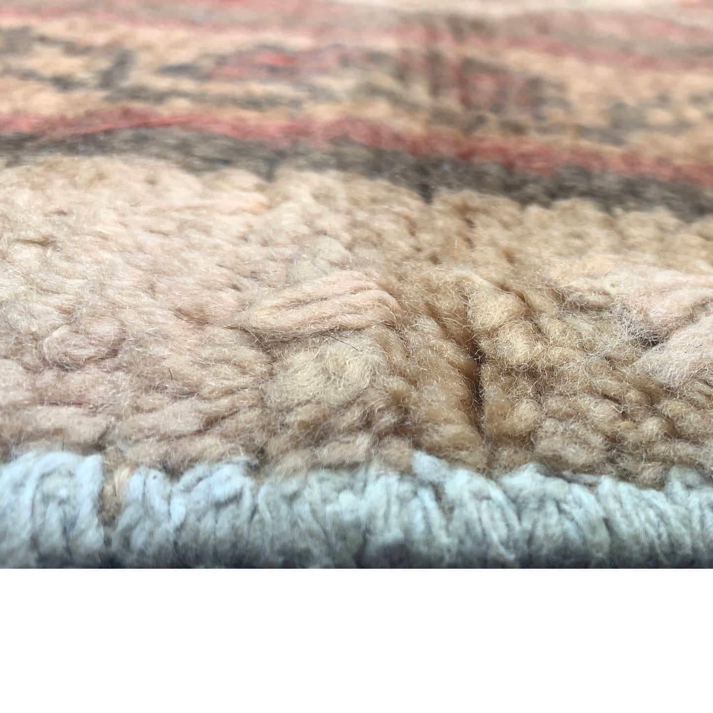 Rust and Beige, Pure Wool Antique Handknotted 11.11x17.2Ft 364x522Cms Area Rug