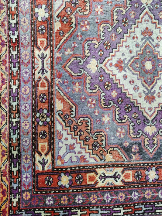 Rust and Grey, Pure Wool Antique Khotan Handknotted 5.6x9.2Ft 166x278Cms Area Rug