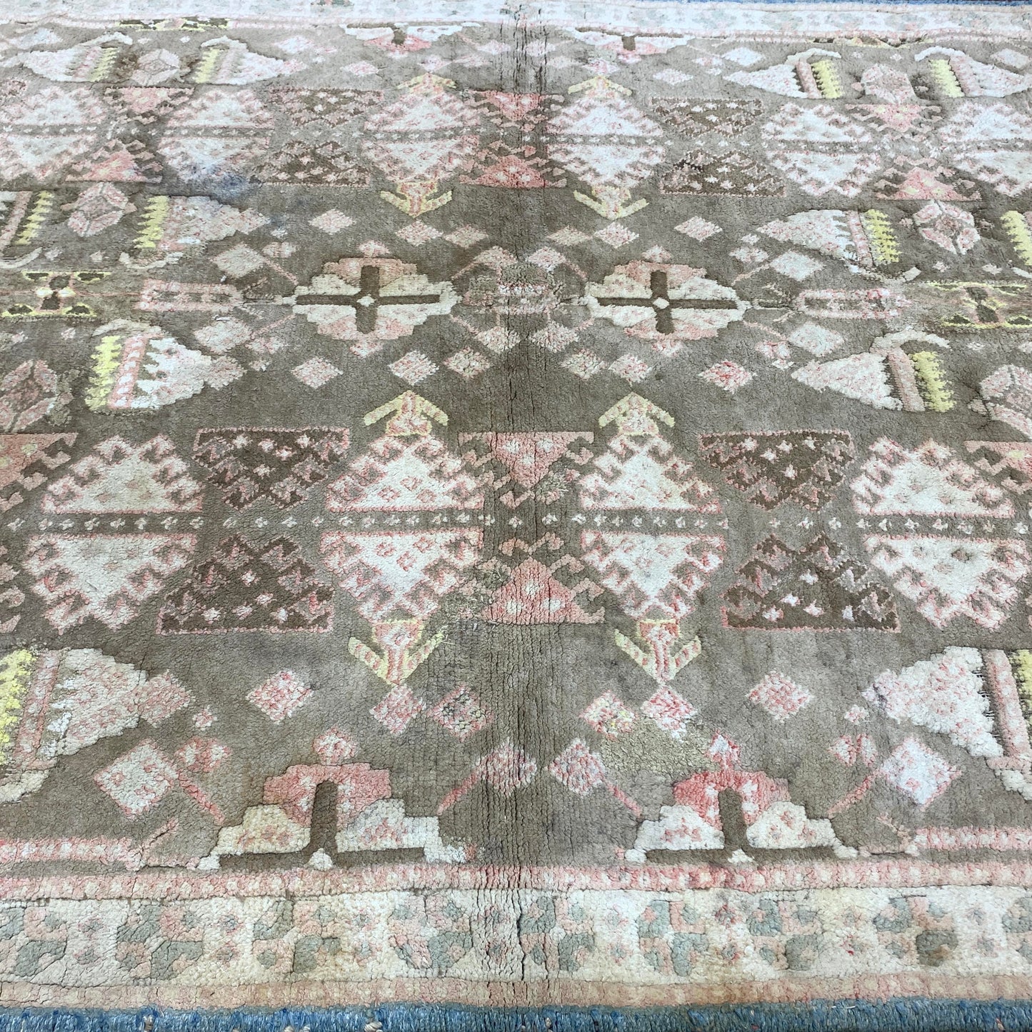 Camel and Beige, Pure Cotton Antique Khotan Handknotted 3.11x6.4Ft 119x193Cms Area Rug