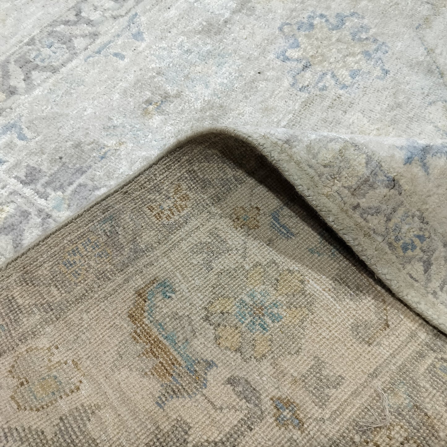 Ivory Gold, Blended Silk High Shine Transitional Handknotted 8.8X11.11Ft 263X363Cms Area Rug