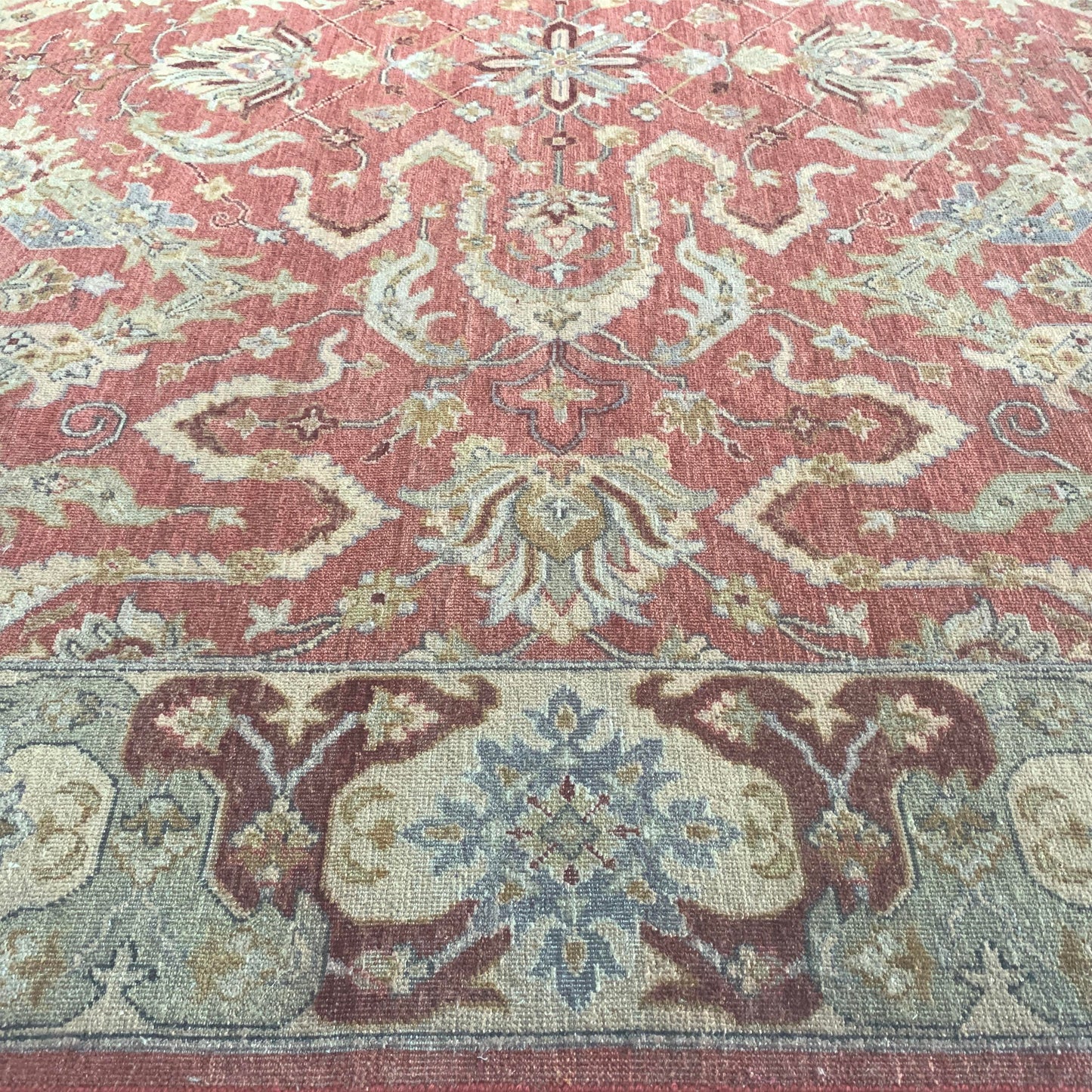 Rust and Camel Pure Wool Traditional Handknotted 8.0x10.3Ft 244x311Cms Area Rug