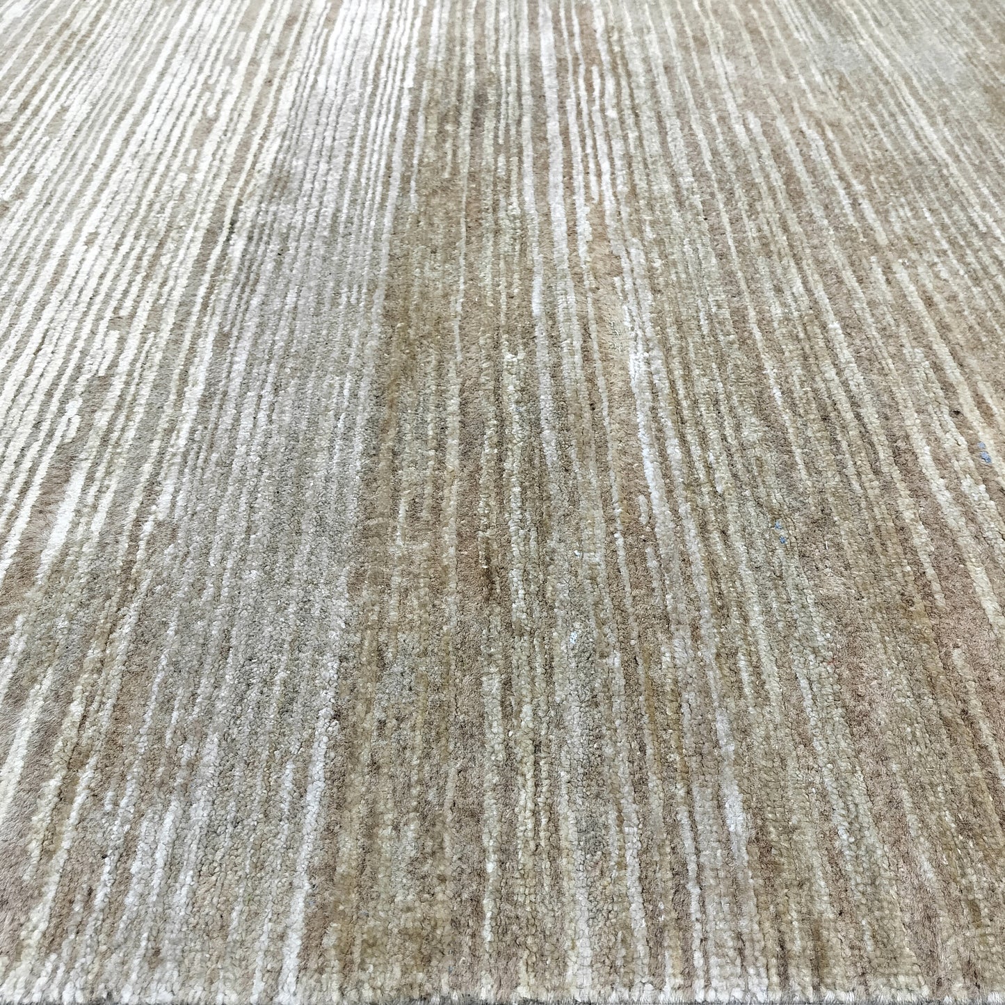 Gold Brown, Silk Wool Textured Modern Handknotted 11.11x15.1Ft 362x460Cms Area Rug