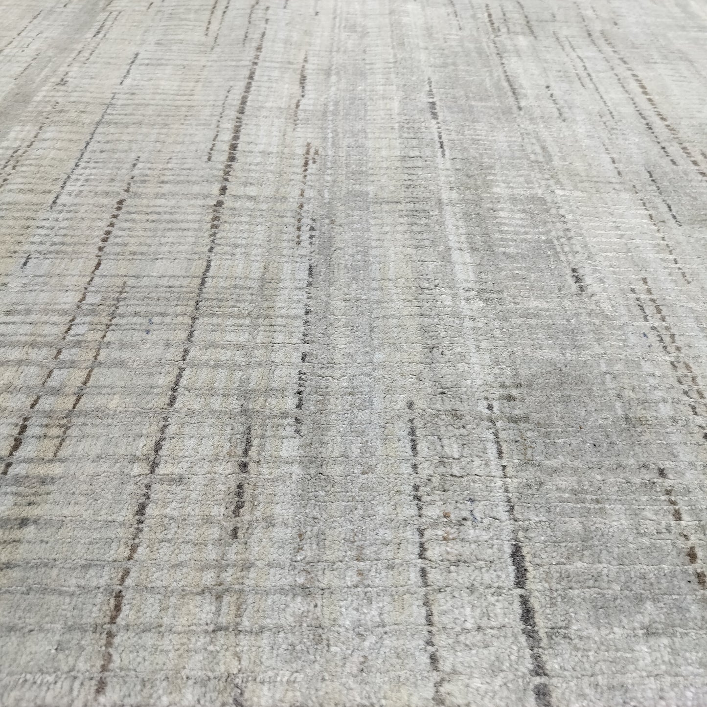 Grey Multy, Silk Wool Regular Modern Handknotted 8.11x12.1Ft 272x368Cms Area Rug