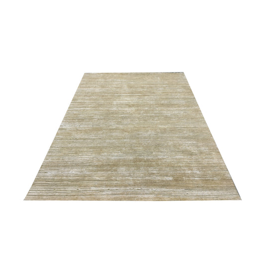 Gold Green Silk Wool Oxidized Modern Handknotted 8.10x12.2ft 269x371cms Area Rug