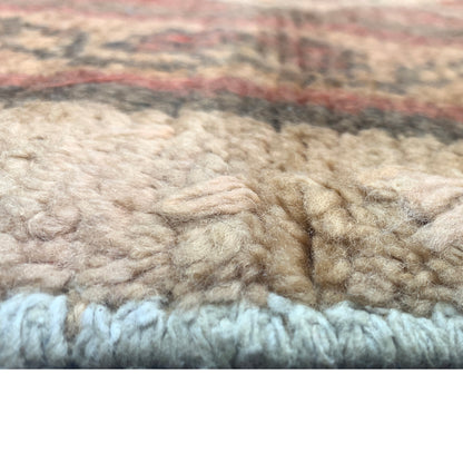 Rust and Beige, Pure Wool Antique Handknotted 11.11x17.2Ft 364x522Cms Area Rug