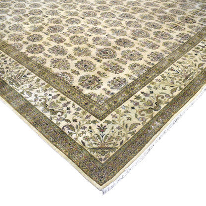 Crown Ivory, Beige and Multy Luxury Traditional  Pure Wool Handknotted Area Rug