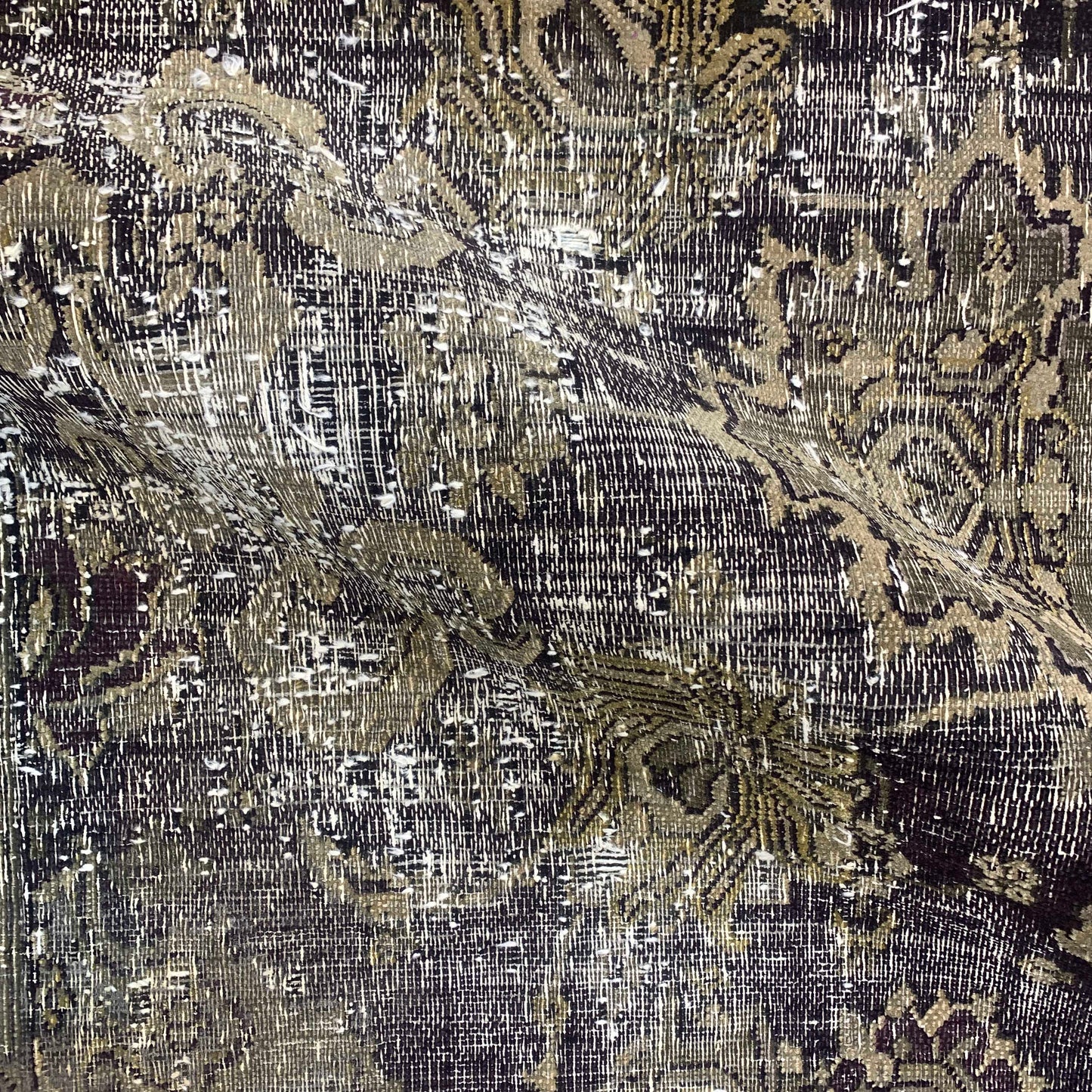 Gold and Maroon, Pure Wool Antique Khotan Handknotted 7.11x10.1Ft 240x309Cms Area Rug