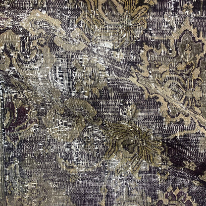 Gold and Maroon, Pure Wool Antique Khotan Handknotted 7.11x10.1Ft 240x309Cms Area Rug