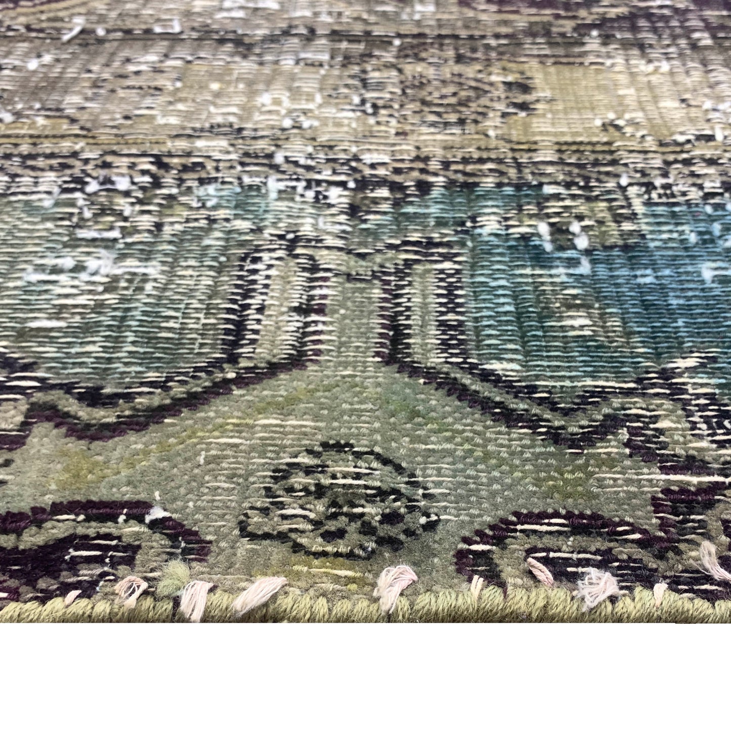 Gold and Maroon, Pure Wool Antique Khotan Handknotted 7.11x10.1Ft 240x309Cms Area Rug