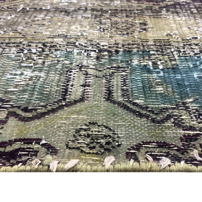 Gold and Maroon, Pure Wool Antique Khotan Handknotted 7.11x10.1Ft 240x309Cms Area Rug