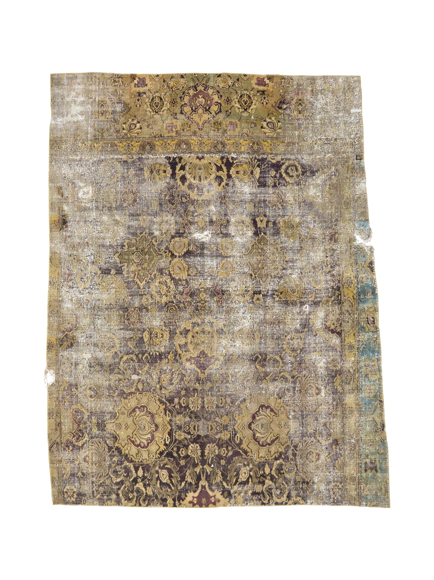 Gold and Maroon, Pure Wool Antique Khotan Handknotted 7.11x10.1Ft 240x309Cms Area Rug
