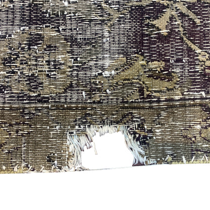 Gold and Maroon, Pure Wool Antique Khotan Handknotted 7.11x10.1Ft 240x309Cms Area Rug