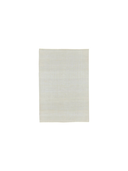 Ivory Silk Plain Grey Kilim 3.11x5.11ft 119x179Cms