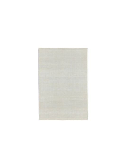 Ivory Silk Plain Grey Kilim 3.11x5.11ft 119x179Cms