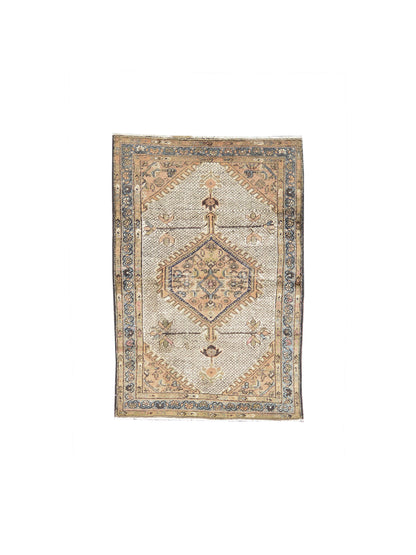 Orange Brown Antique Khotan Handknotted Rug 3.8x5.6ft 112x167cms