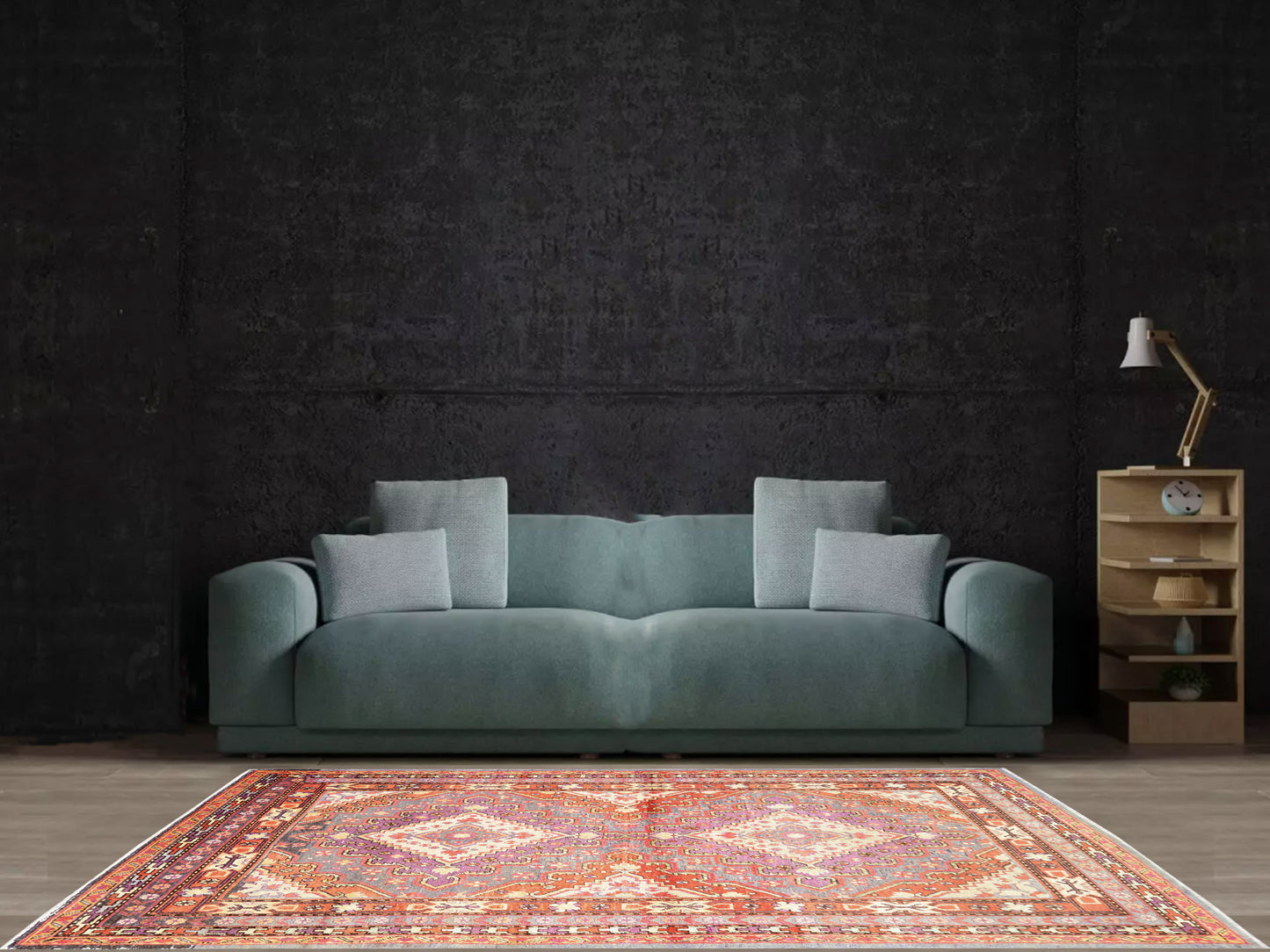 Rust and Grey, Pure Wool Antique Khotan Handknotted 5.6x9.2Ft 166x278Cms Area Rug