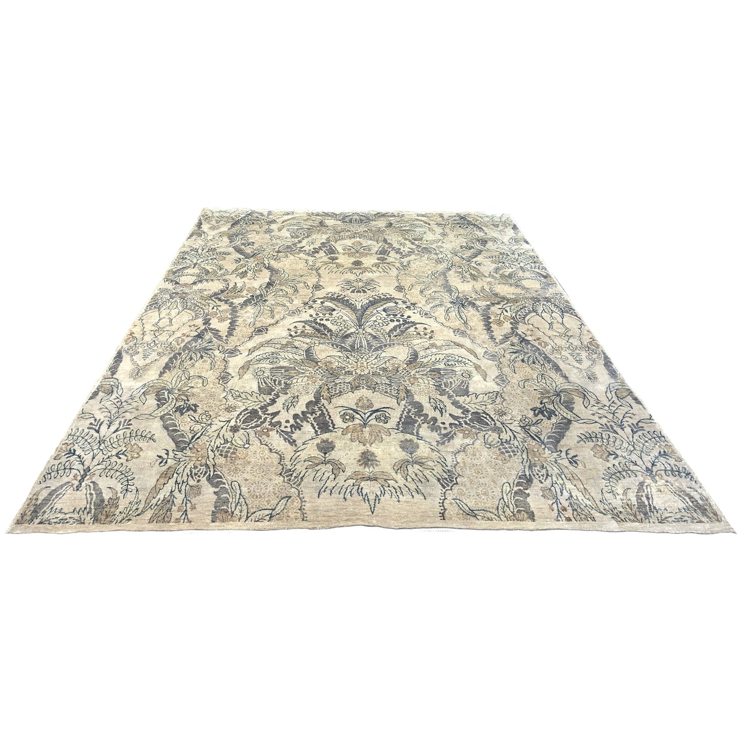 Gold and Multy Pure silk Transitional Handknotted Area Rug