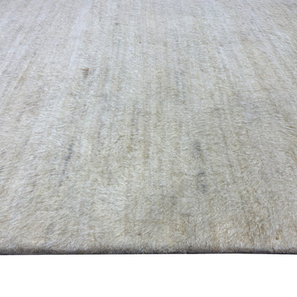 Ivory Abrash, Afghan Wool Modern Plain Handknotted 5.1x7.11Ft 154x240Cms Area Rug