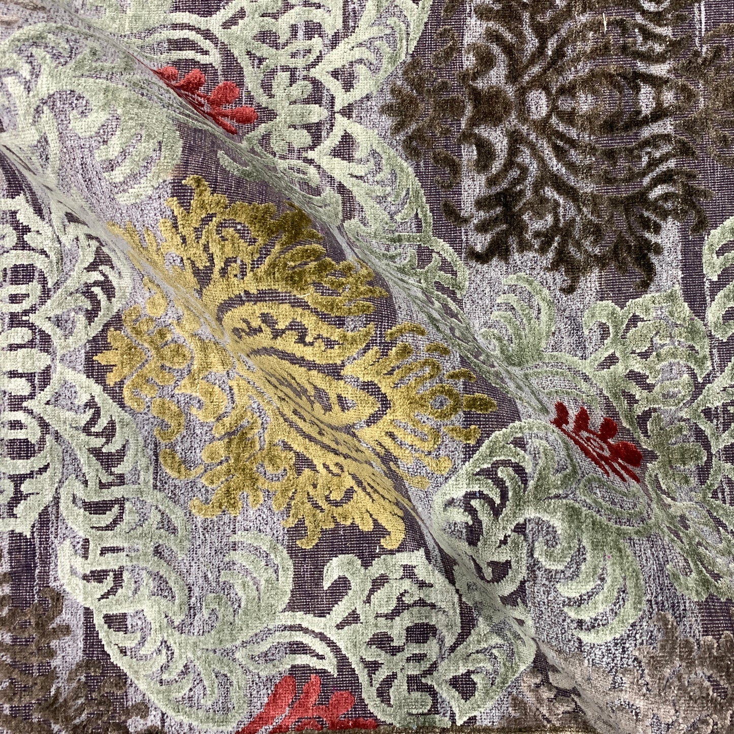 Red Gold , Silk Wool Oxidized Transitional Handknotted 8.0x10.5Ft 244x317Cms Area Rug