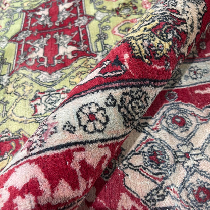 Red and Ivory Wool Persian Bidzar Hunting  Antique Traditional Handknotted 5.10x8.6ft 180x260Cms Area Rug
