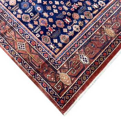 Camel and Blue, Pure Wool Antique Khotan Handknotted 7.2X12.0Ft 280X390Cms Area Rug