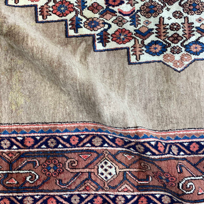 Camel and Blue, Pure Wool Antique Khotan Handknotted 7.2X12.0Ft 280X390Cms Area Rug