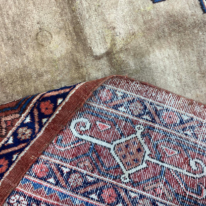 Camel and Blue, Pure Wool Antique Khotan Handknotted 7.2X12.0Ft 280X390Cms Area Rug