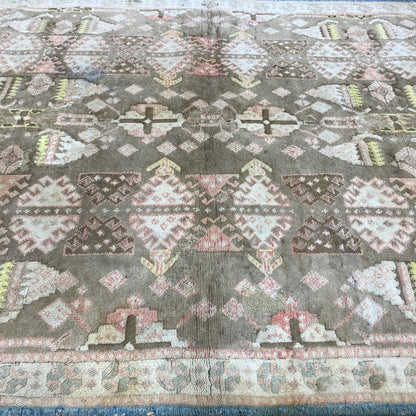 Camel and Beige, Pure Cotton Antique Khotan Handknotted 3.11x6.4Ft 119x193Cms Area Rug