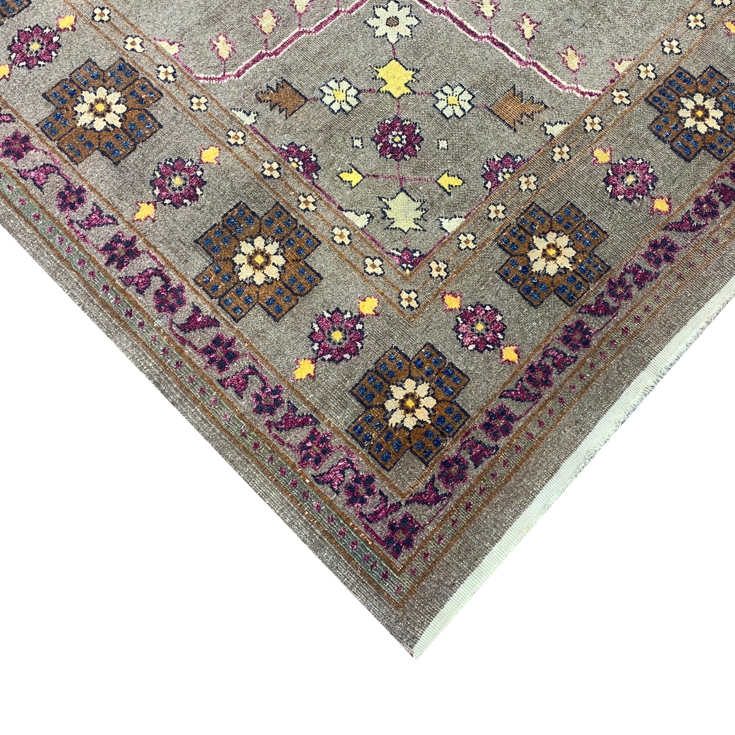 Camel and Beige, Pure Wool Antique Khotan Handknotted 5.9x8.7Ft 175x261Cms Area Rug