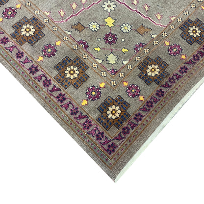 Camel and Beige, Pure Wool Antique Khotan Handknotted 5.9x8.7Ft 175x261Cms Area Rug