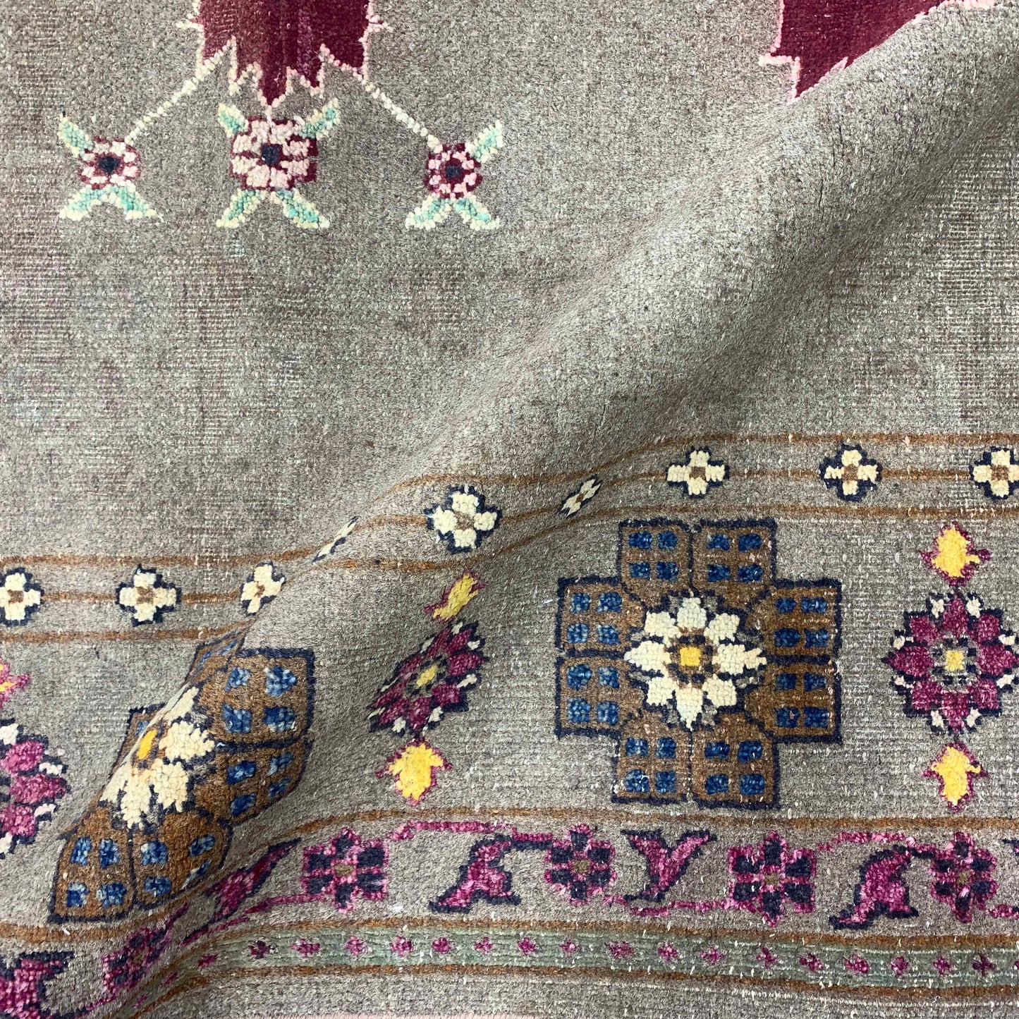 Camel and Beige, Pure Wool Antique Khotan Handknotted 5.9x8.7Ft 175x261Cms Area Rug