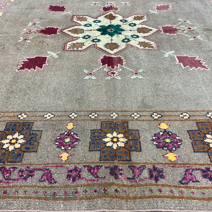 Camel and Beige, Pure Wool Antique Khotan Handknotted 5.9x8.7Ft 175x261Cms Area Rug