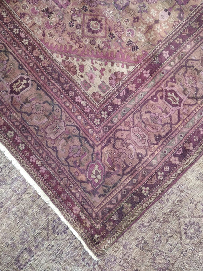 Brown and Camel, Pure Wool Antique Handknotted 15.10x25.0Ft 484x763Cms Area Rug