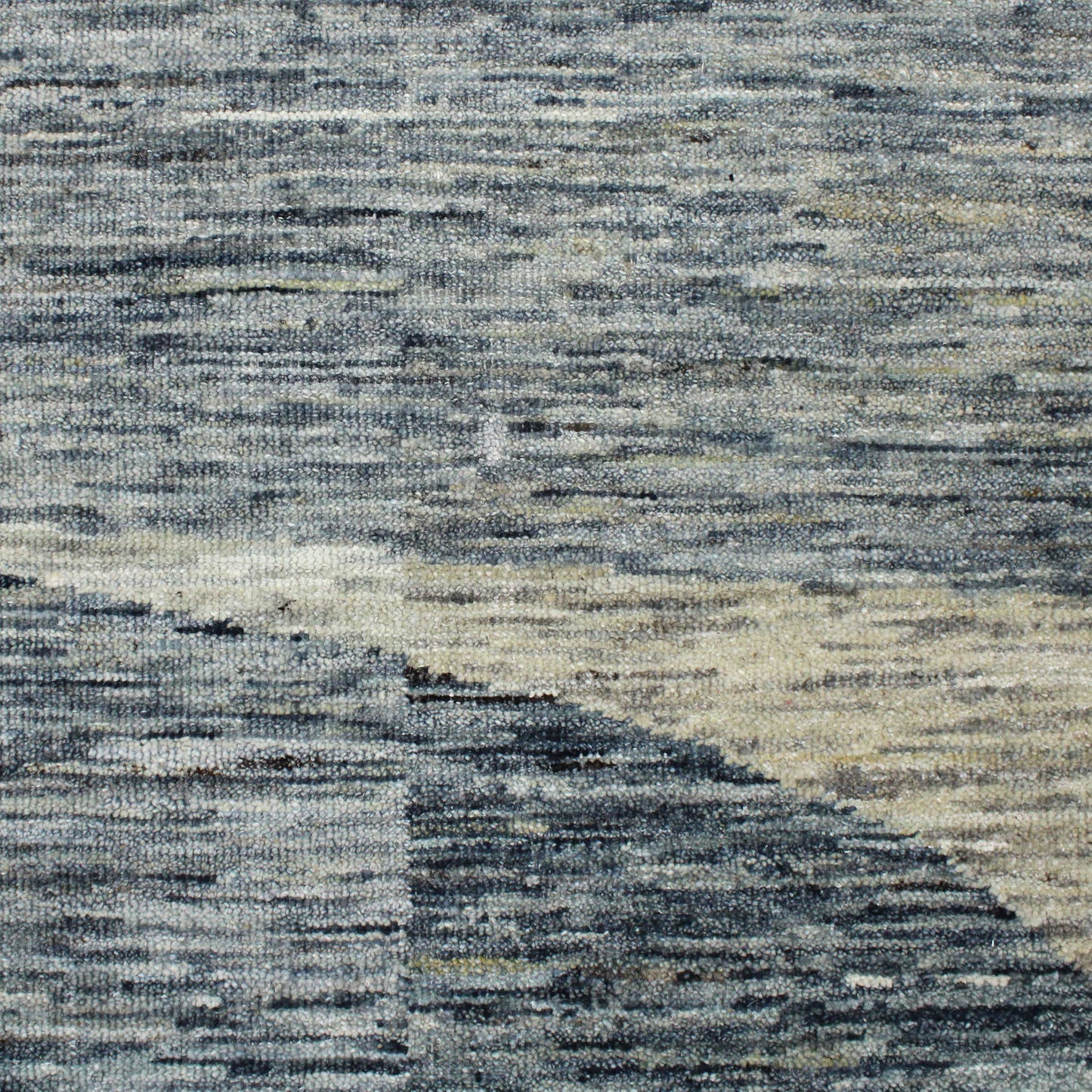 Grey Blue, Pure Wool Modern Abstract Handknotted 8.0x10.0Ft 245x306Cms Area Rug