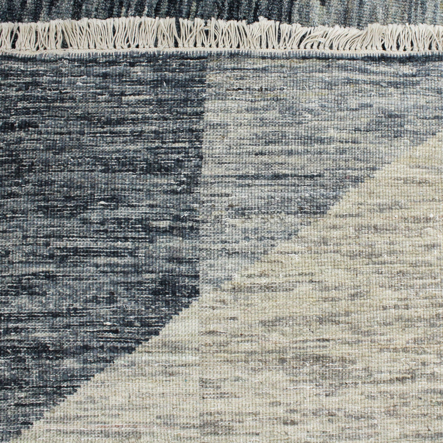 Grey Blue, Pure Wool Modern Abstract Handknotted 8.0x10.0Ft 245x306Cms Area Rug