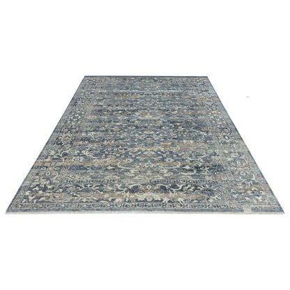 Charcoal Ivory, Pure Wool Traditional Handknotted 9.0x12.0Ft 275x365Cms Area Rug