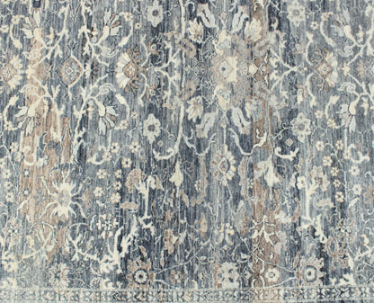 Charcoal Ivory, Pure Wool Traditional Handknotted 9.0x12.0Ft 275x365Cms Area Rug