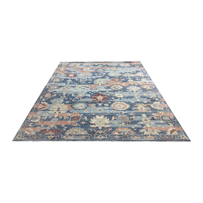 L. Blue Rust, Pure Wool Traditional Handknotted 8.10x12.0Ft 267x365Cms Area Rug