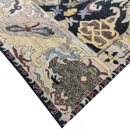 Black Multy Pure Wool Transitional Bidjar Handknotted 9.0X11.11ft 274X361Cms Area Rug