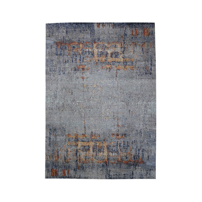 Green Multy Silk Wool Hi-Lo Modern HandKnotted 9.10X13.11 Ft 301X424Cms Area Rug