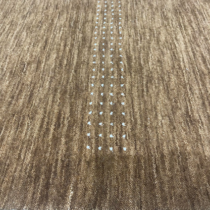 Brown, Pure Wool, Modern Handloom 2.4x3.11Ft 70x118Cms Area Rug