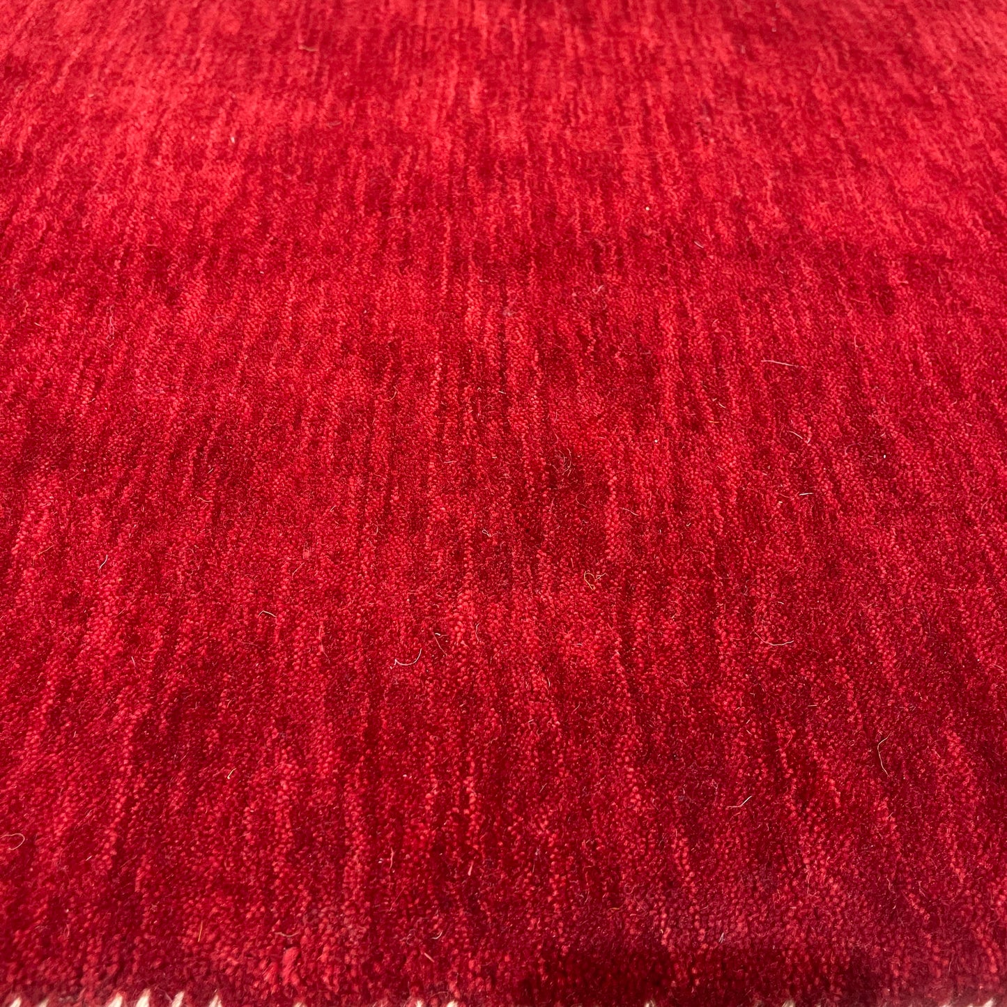 Plain Red, Pure Wool, Modern Handloom 2.3x4.7Ft 70x141Cms Area Rug