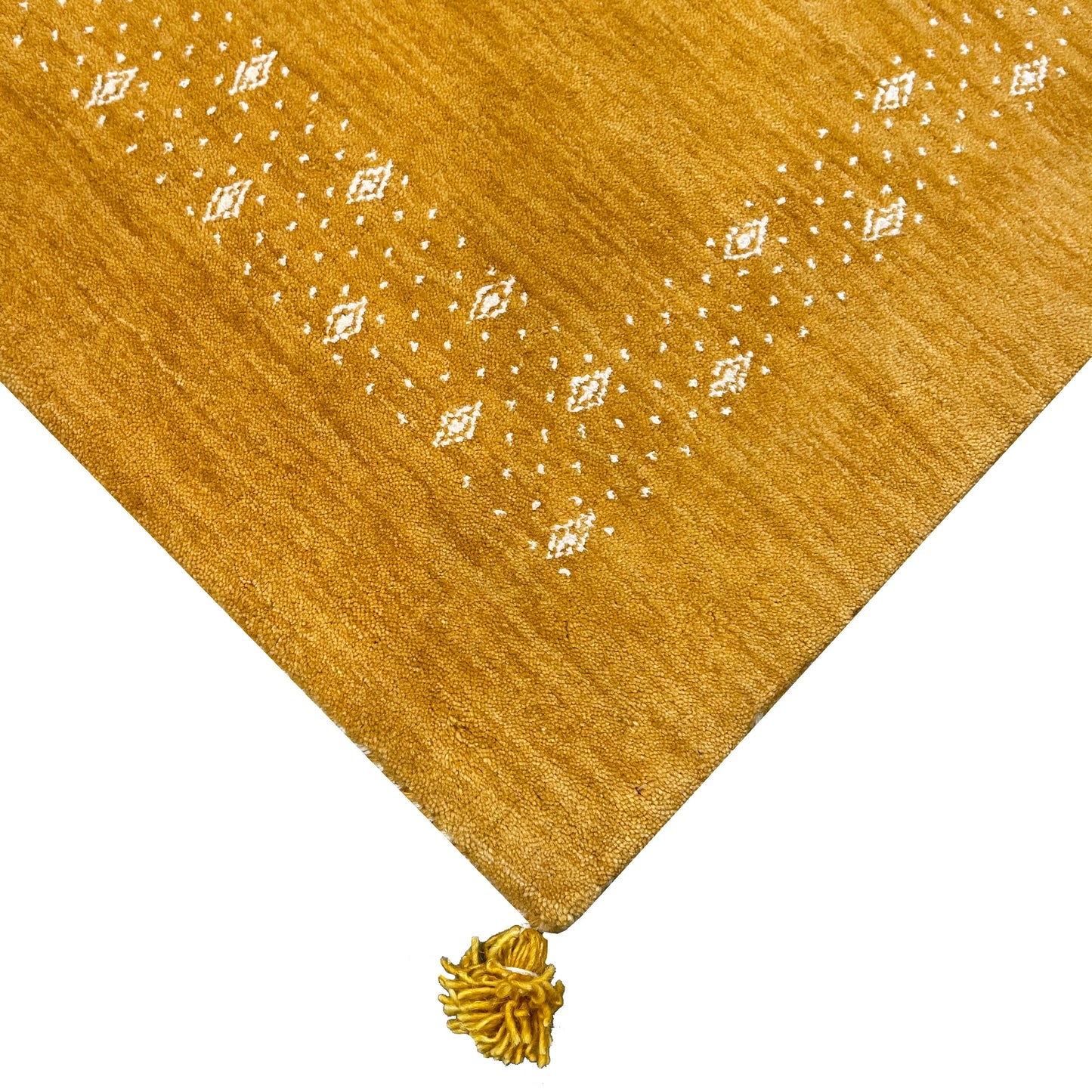 Gold, Pure Wool, Modern Handloom 2.3x3.11Ft 69x120Cms Area Rug