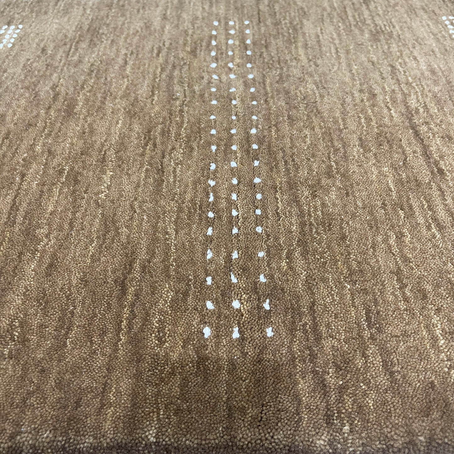 Brown, Pure Wool, Modern Handloom 1.8x2.8Ft 51x80Cms Area Rug