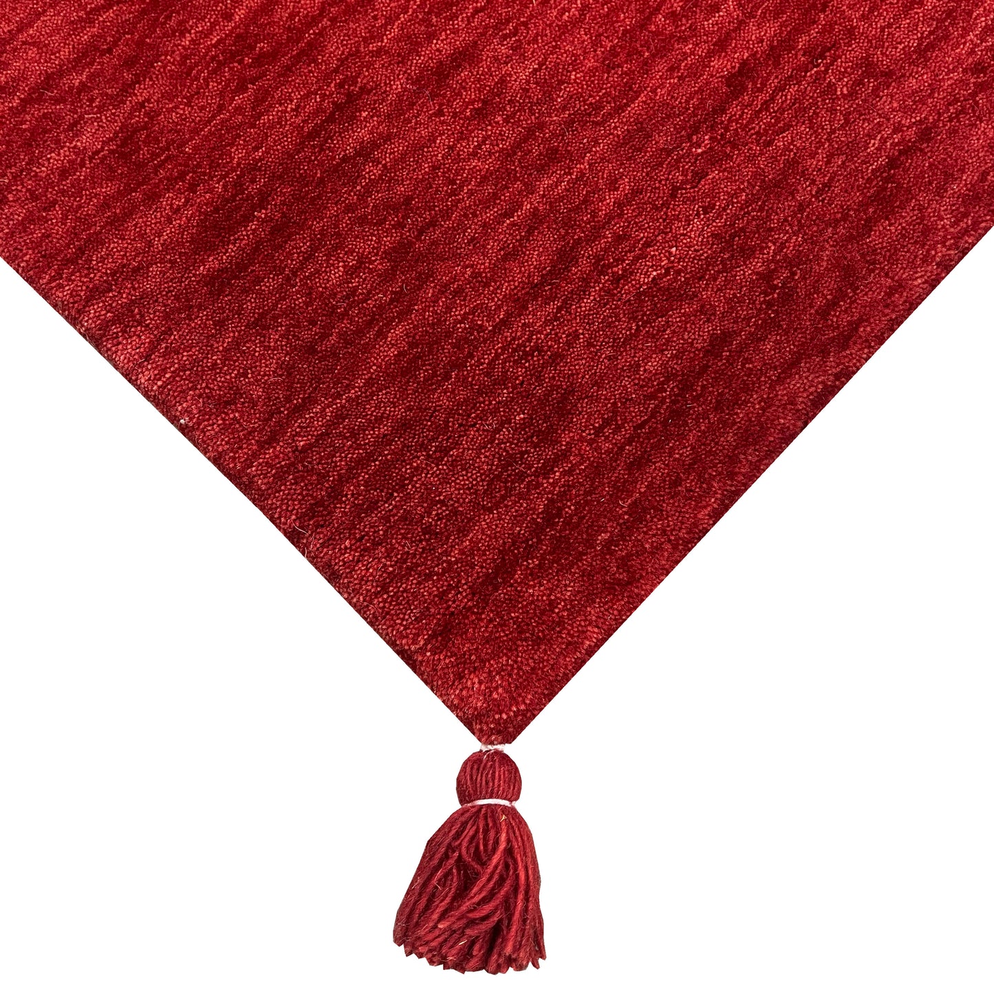 Red, Pure Wool, Modern Handloom 2.4x3.11Ft 70x121Cms Area Rug