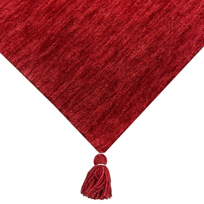 Red, Pure Wool, Modern Handloom 2.4x3.11Ft 70x121Cms Area Rug