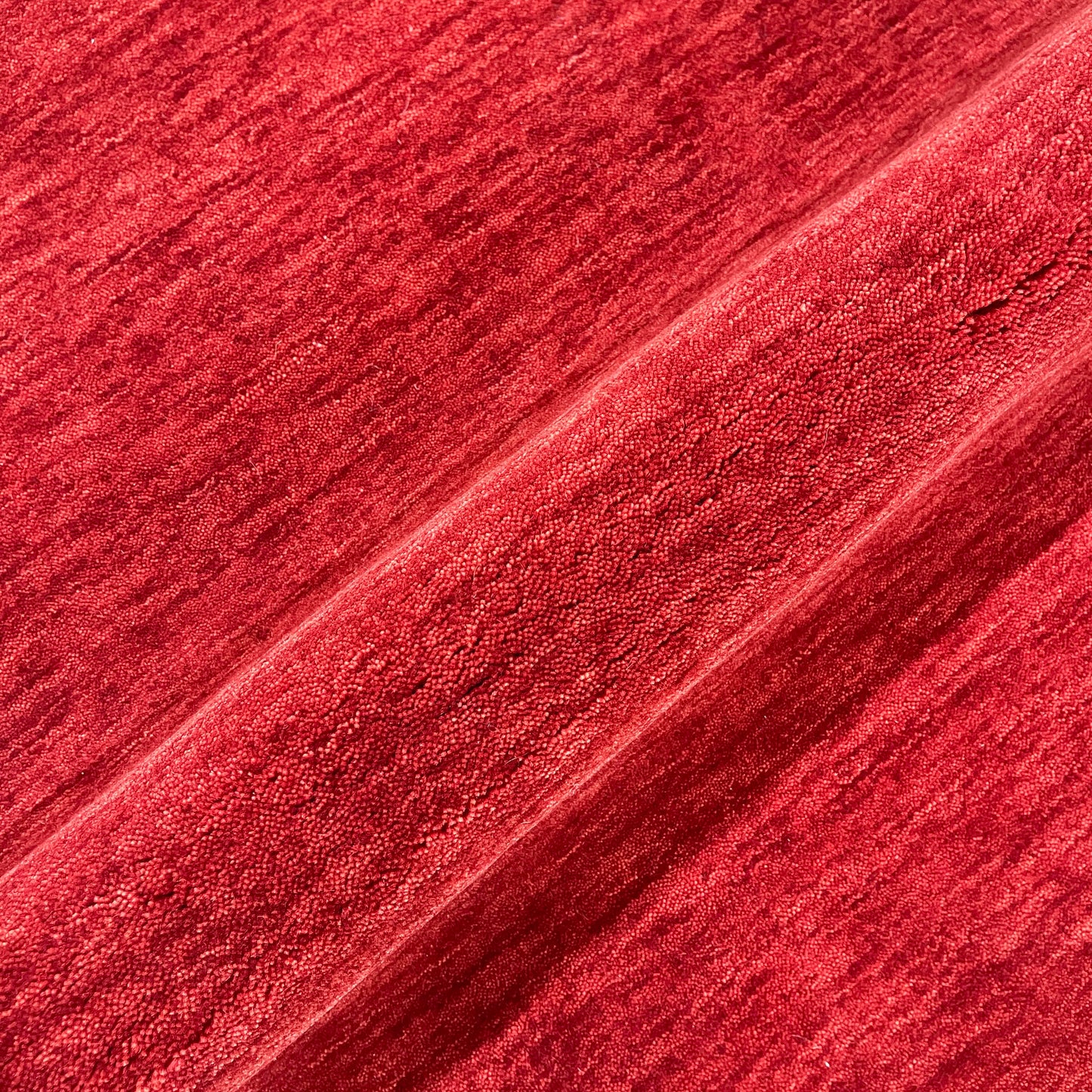 Red, Pure Wool, Modern Handloom 2.4x3.11Ft 70x121Cms Area Rug