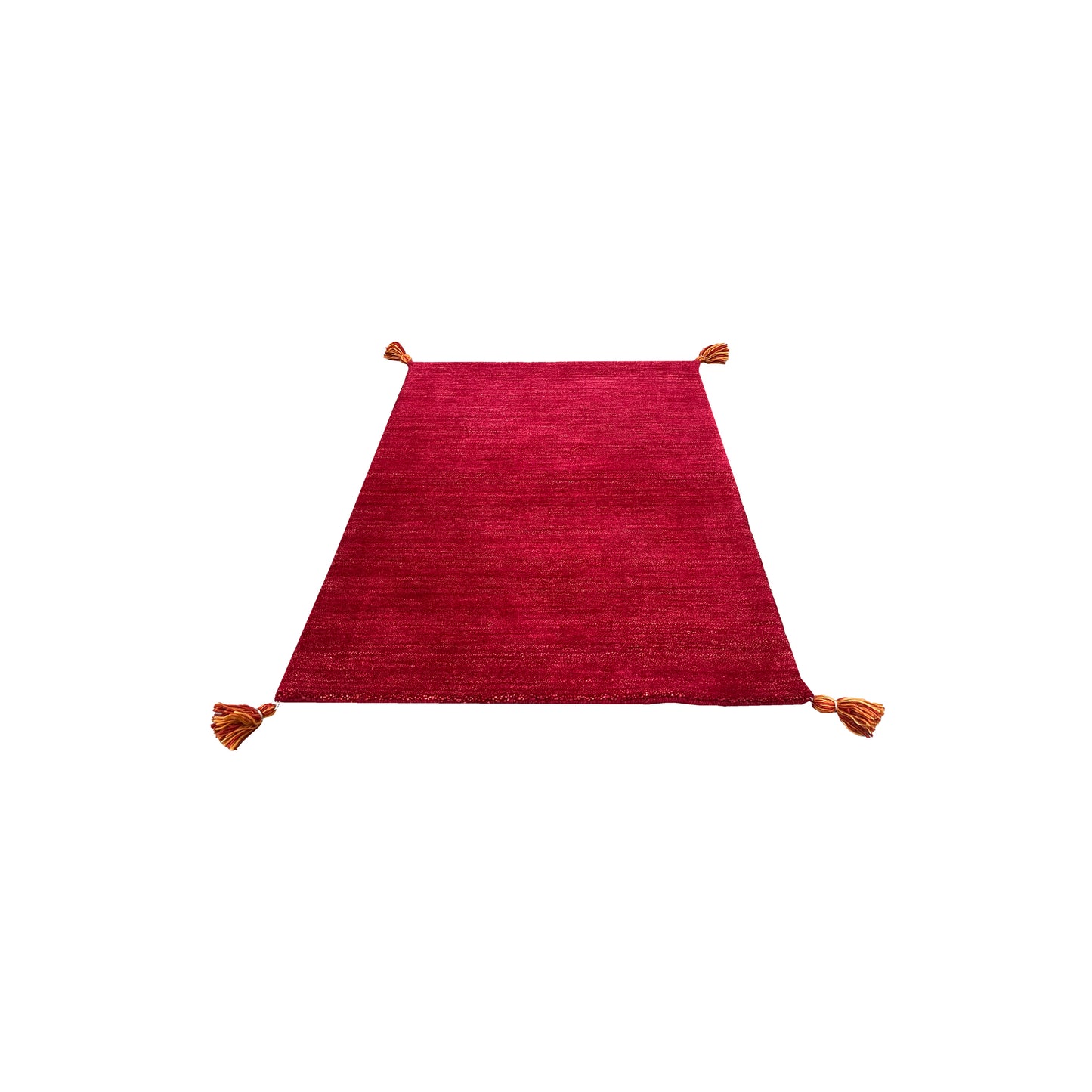 Plain Red, Pure Wool, Modern Handloom 2.0x2.11Ft 61x90Cms Area Rug