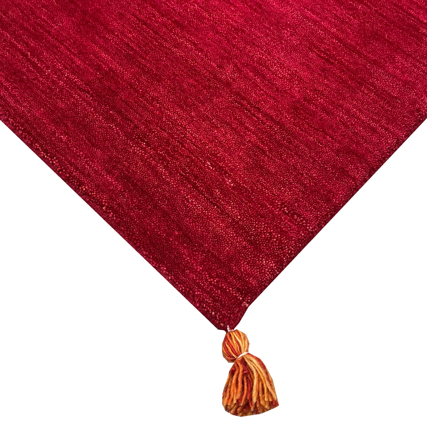 Plain Red, Pure Wool, Modern Handloom 2.0x2.11Ft 61x90Cms Area Rug