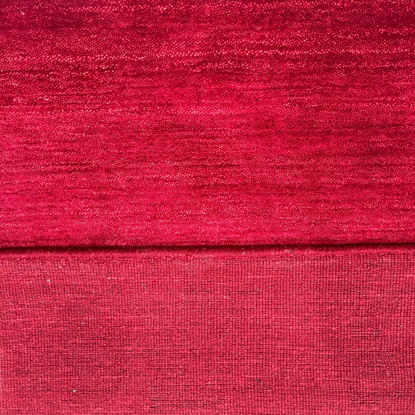 Plain Red, Pure Wool, Modern Handloom 2.0x2.11Ft 61x90Cms Area Rug